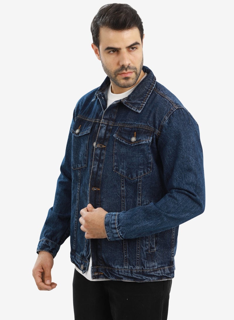 WHITE RABBIT Washed Long Sleeves Regular Denim Jacket - Image 2
